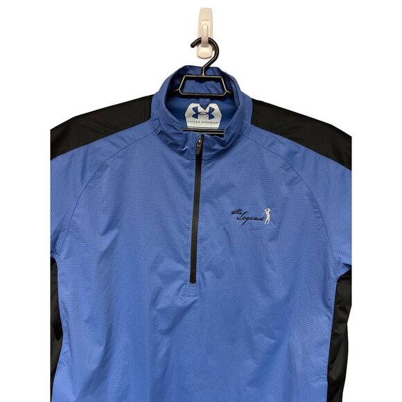 Under Amour Blue THE LEGEND Short Sleeve 1/4 ZIp Performance Shirt Men's XL Golf - Picture 2 of 12